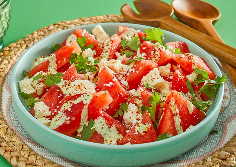 Mexican-style watermelon salad