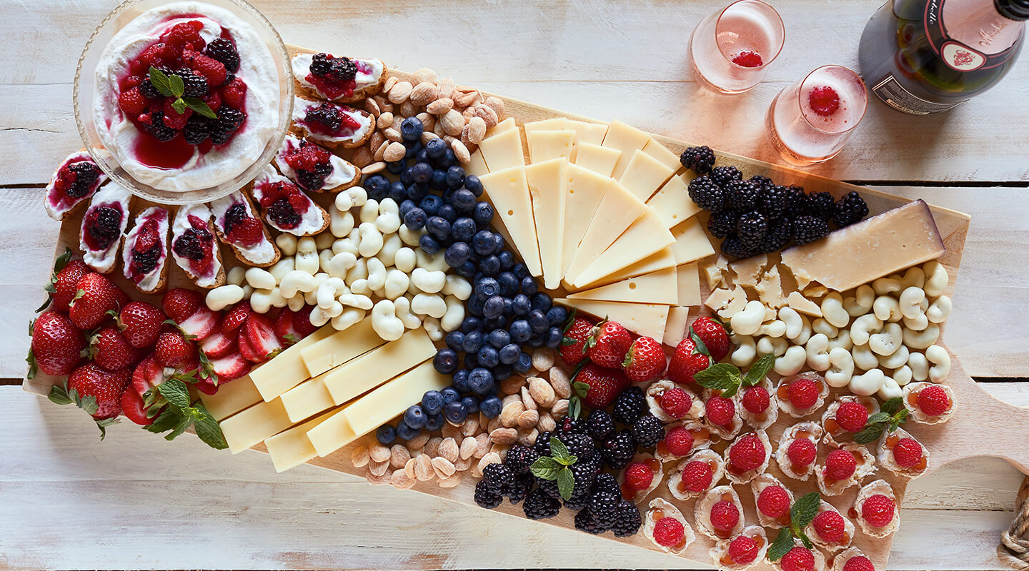 Wisconsin Cheese Spring Berry Cheese Board  recipe