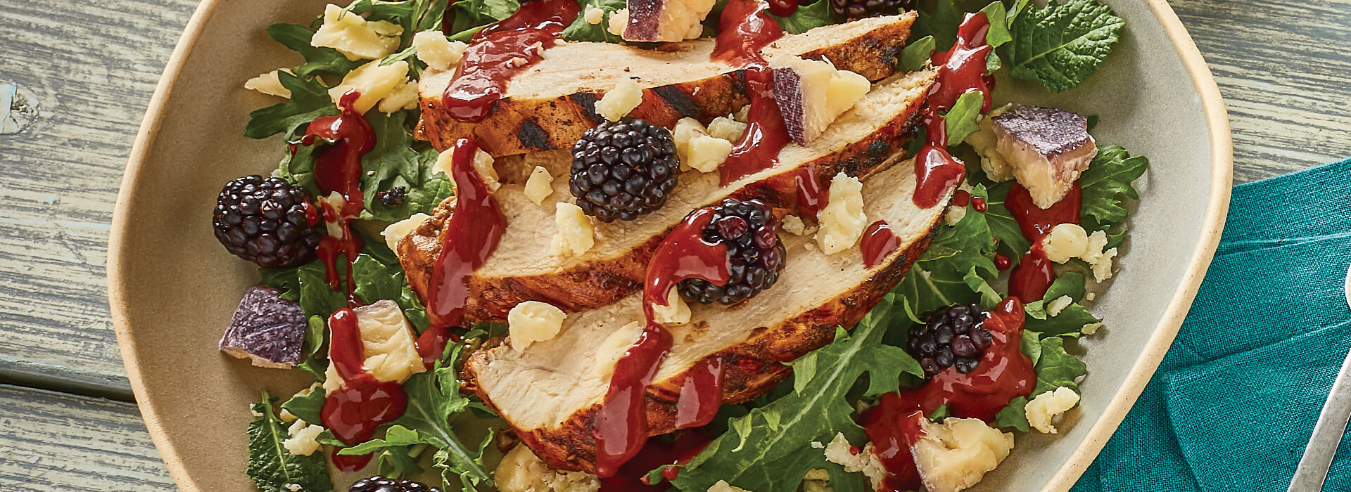 Grilled Chicken Salad With Blackberry Vinaigrette Recipe | Wisconsin Cheese