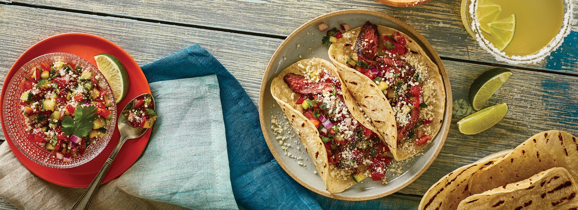 Grilled Steak and Cotija Salsa Tacos Recipe Wisconsin Cheese