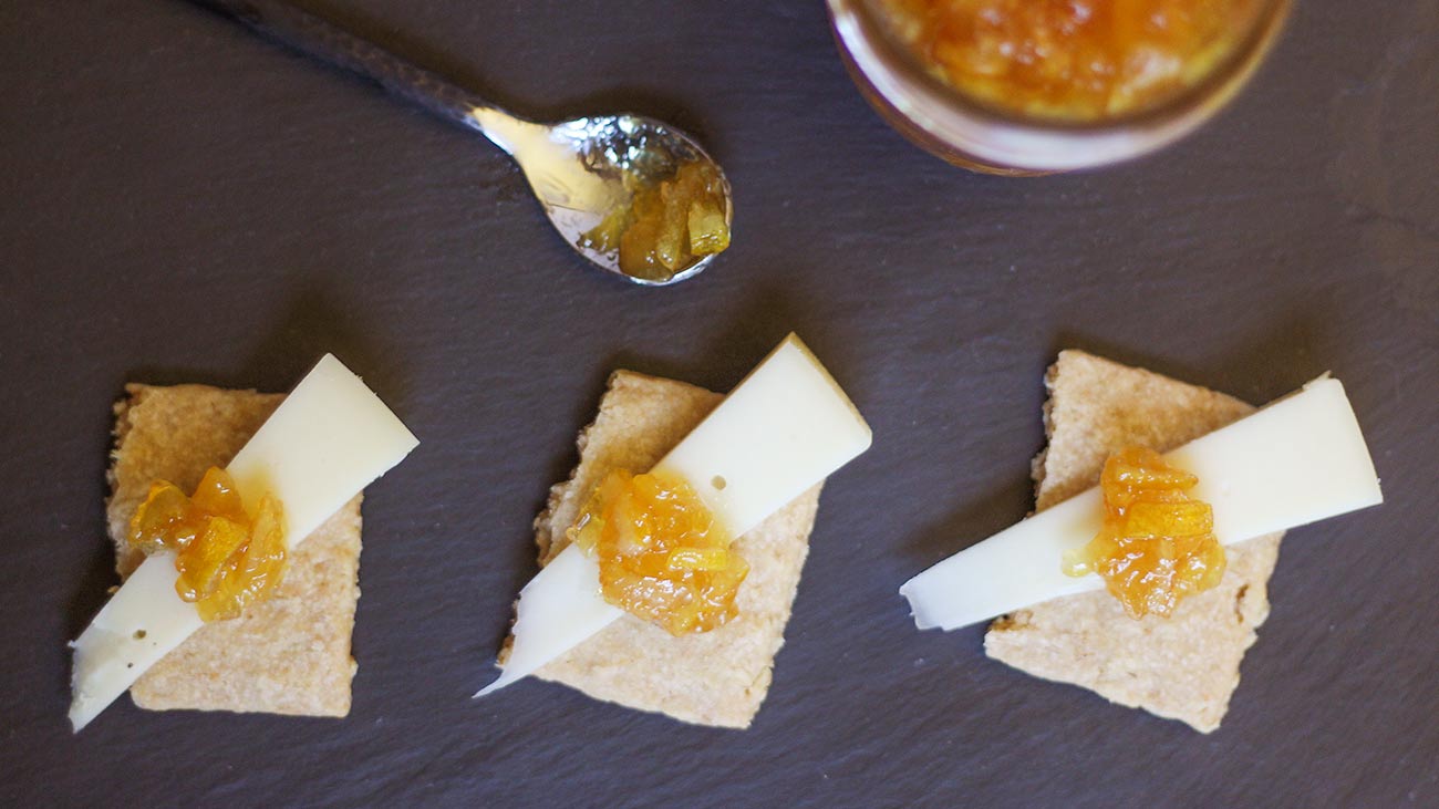 Alpine-Style Cheese with Lemon-Honey Marmalade