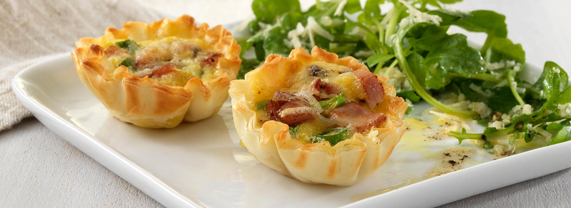 Mini Asiago and Ham Quiches Wisconsin Cheese
