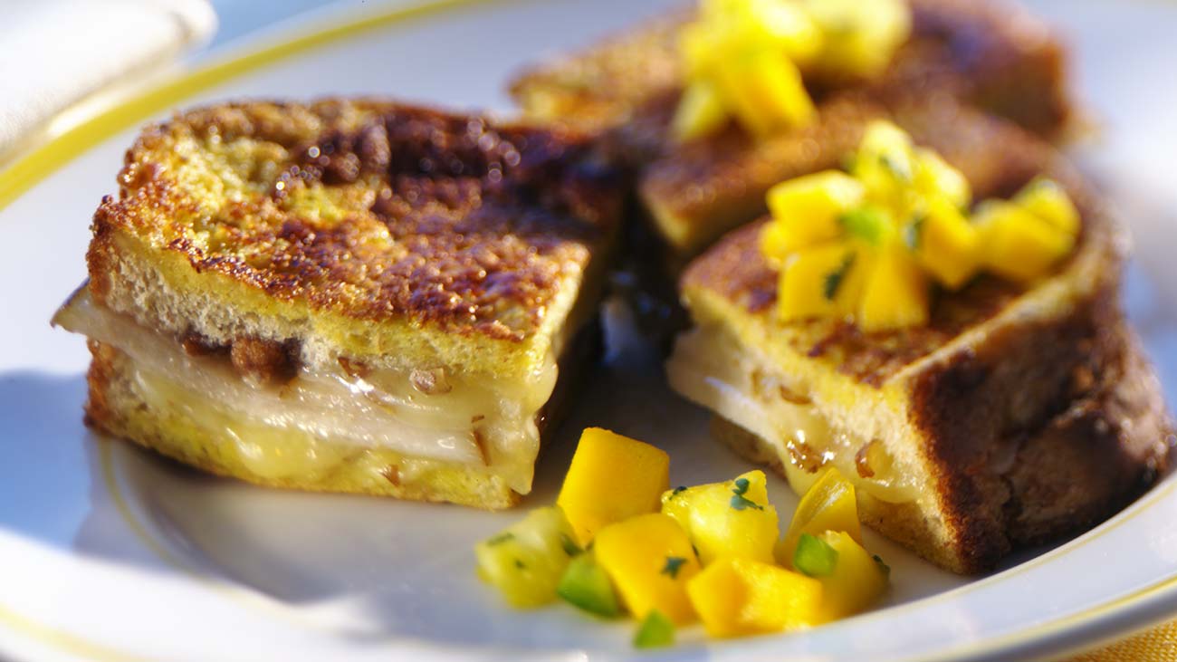 Aged Alpine-Style Cheese and Provolone-Stuffed French Toast