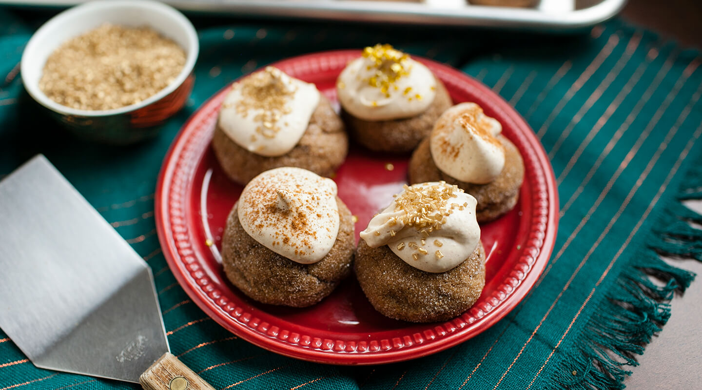 Wisconsin Cheese Soft Pumpkin-Molasses Cookies with Spiced Mascarpone Cream recipe