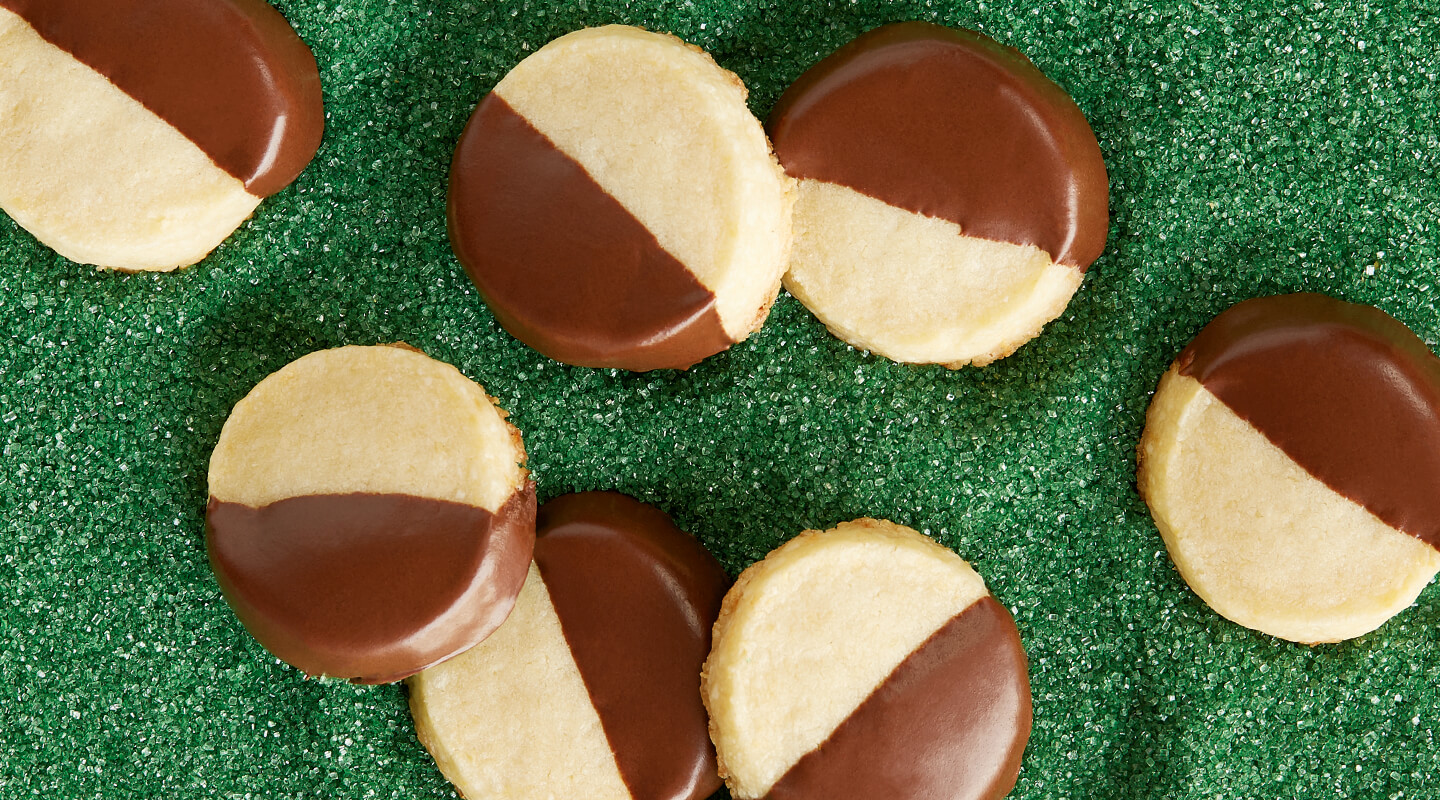 Wisconsin Cheese Chocolate-Dipped Parmesan Shortbread Cookies recipe