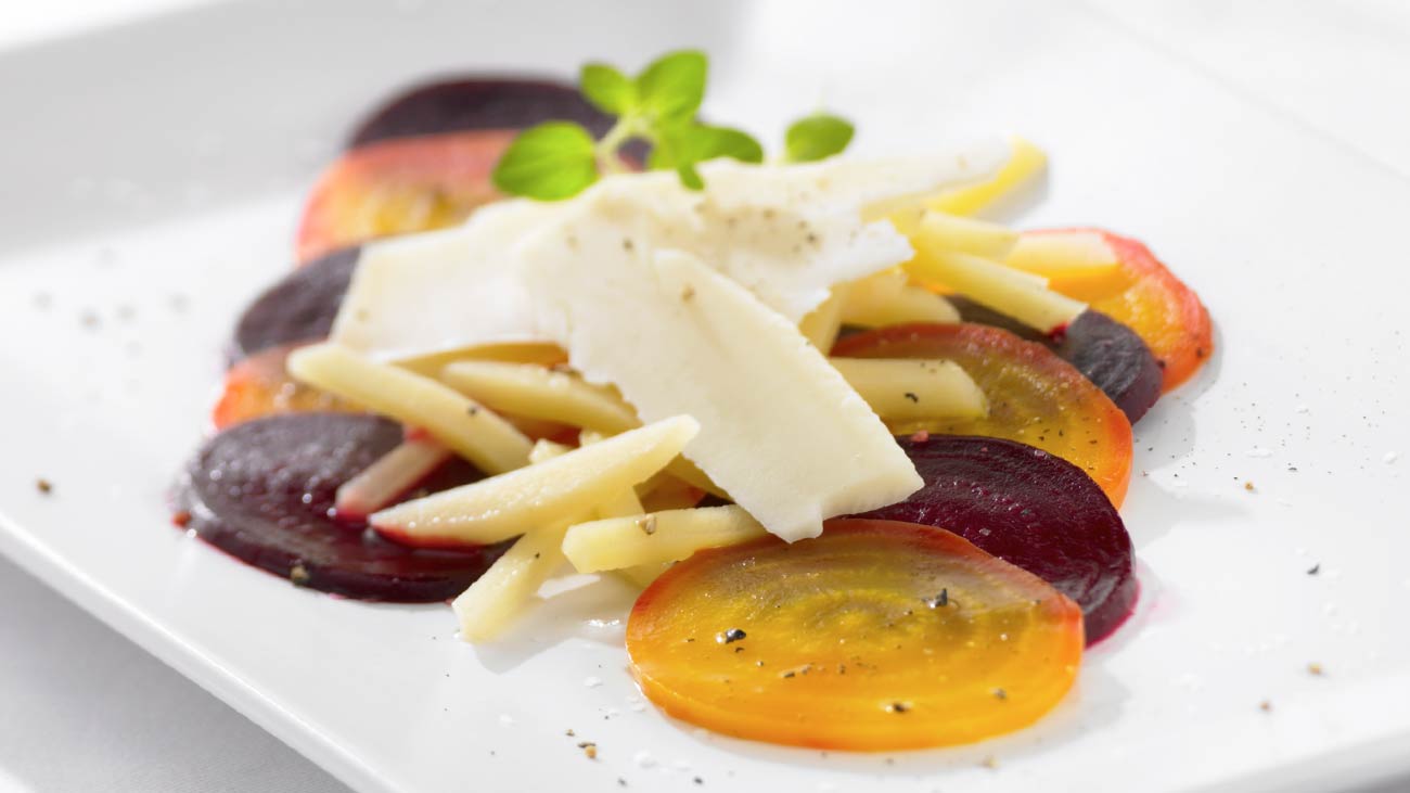 Alpine-Style Cheese with Beets and Pickled Quince
