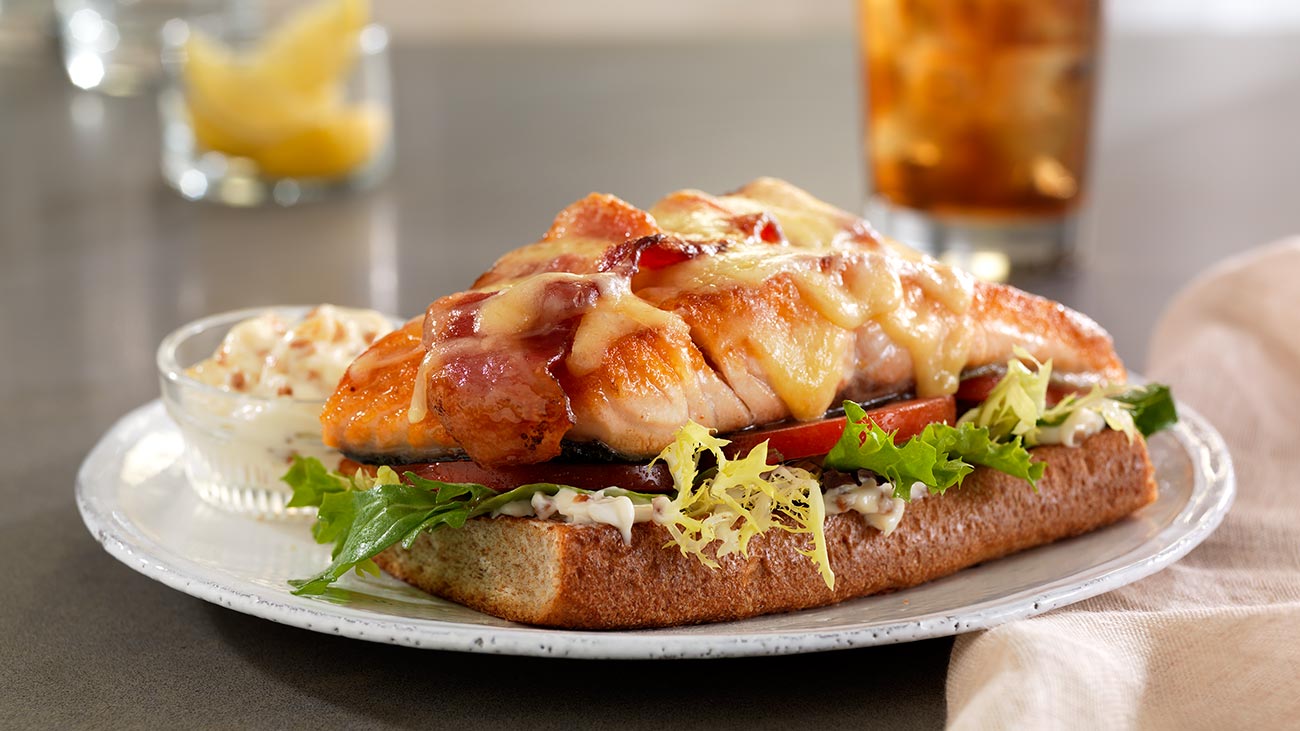 OpenFaced Salmon and Havarti BLT Recipe Wisconsin Cheese
