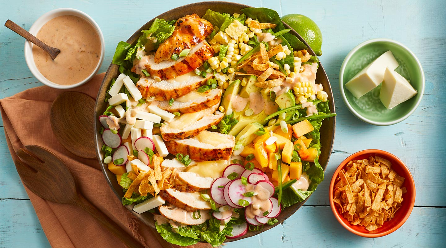 Wisconsin Cheese Barbecue Chicken Chop Salad recipe