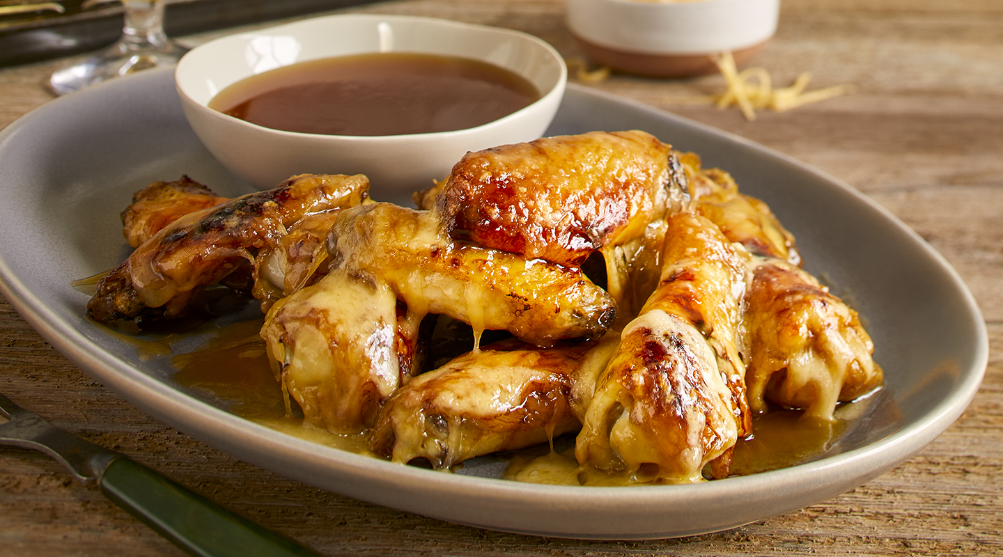 Wisconsin Cheese Cider-Butterkase Baked Chicken Wings  Recipe