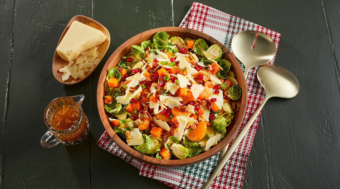 Wisconsin Cheese Citrus, Squash and Brussels Sprouts Salad recipe