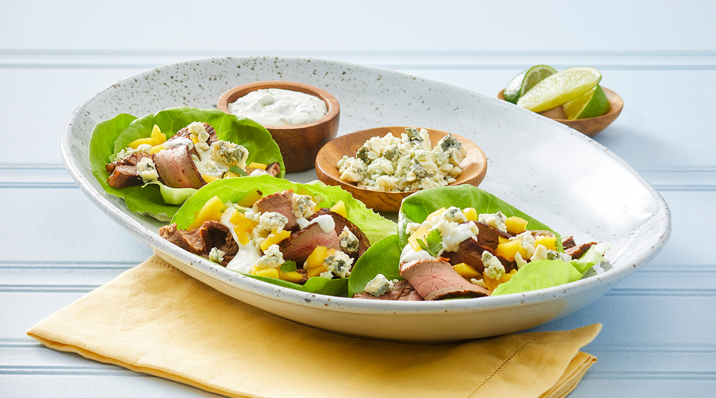 Wisconsin Cheese Grilled Steak Lettuce Wraps  Recipe