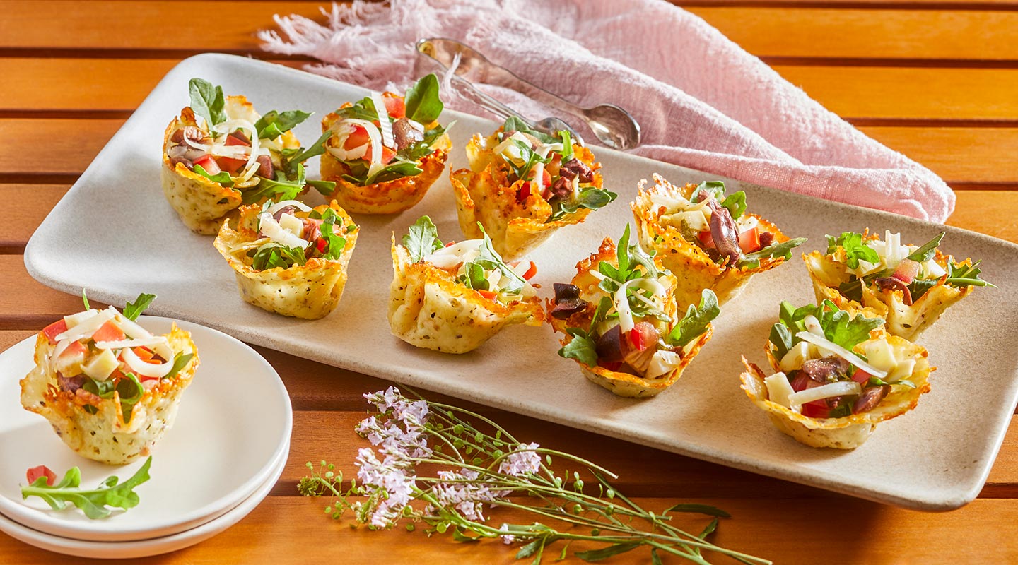 Wisconsin Cheese Mediterranean Sunset Cheddar Salad Cups  Recipe