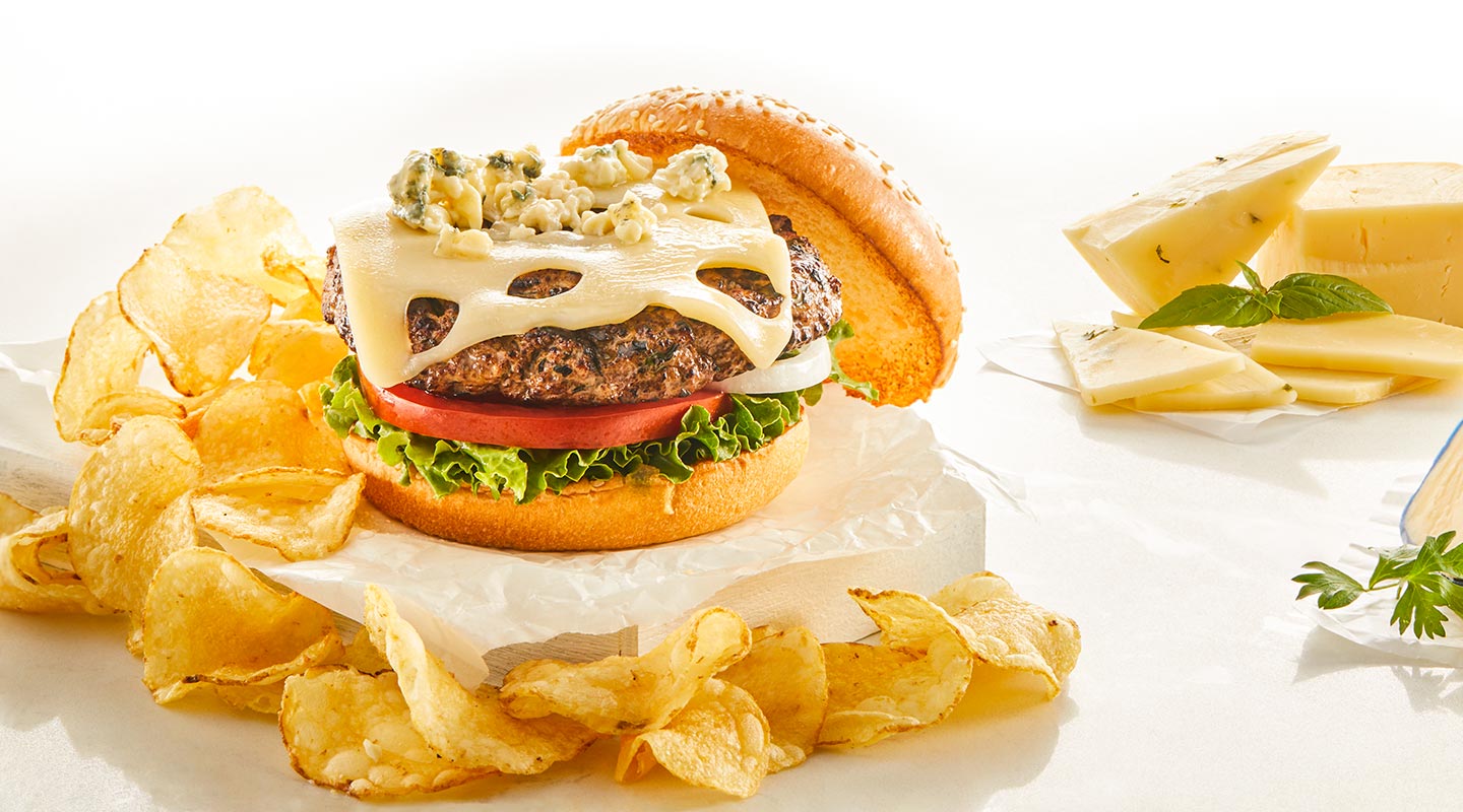 Wisconsin Cheese Sour Cream and Chive Cheeseburgers recipe