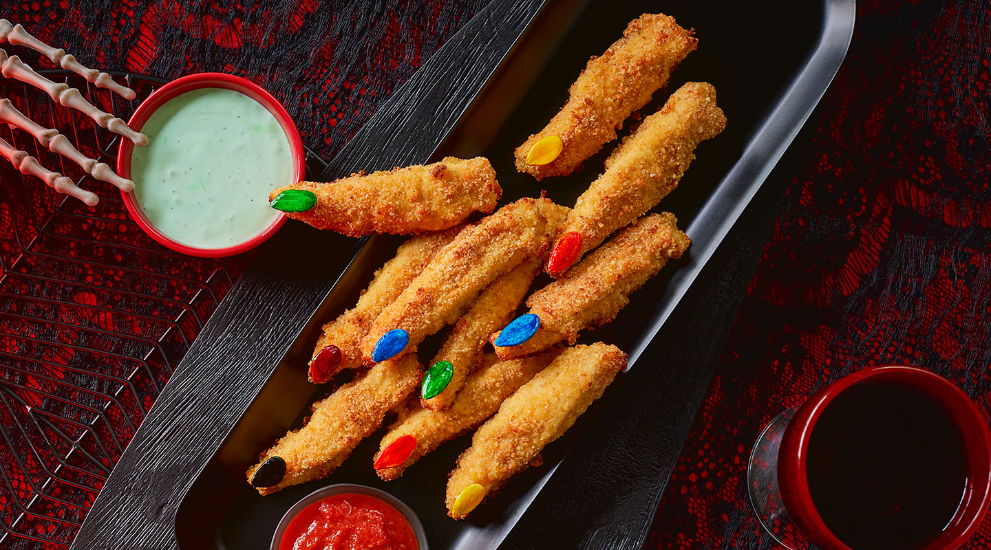 Spooky Parmesan Chicken Fingers Recipe | Wisconsin Cheese