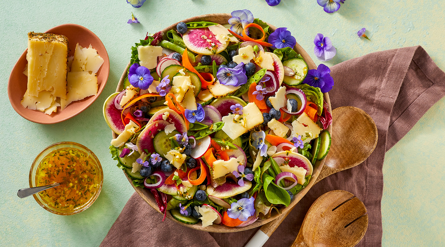 Wisconsin Cheese Spring Mix Garden Salad recipe