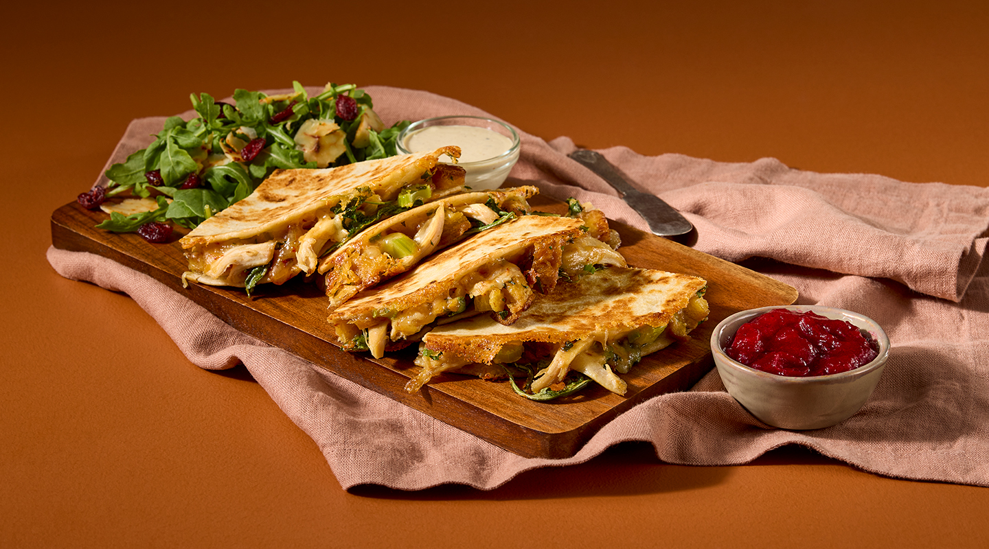 Wisconsin Cheese Thanksgiving Turkey Quesadillas  recipe