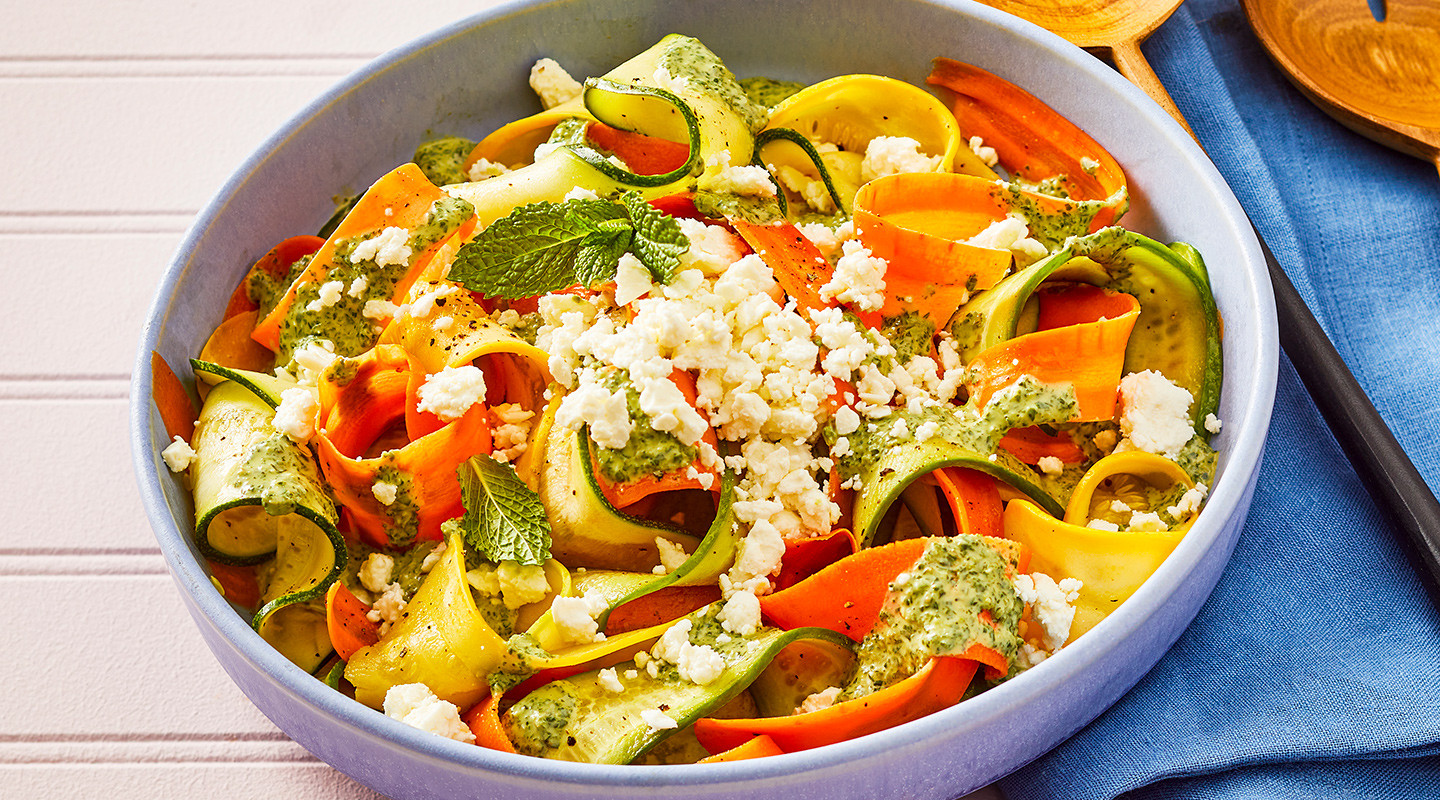 Wisconsin Cheese Vegetable Ribbon Salad with Feta   recipe